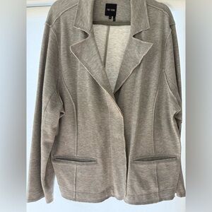 NIC+ZOE Light Gray Knit blazer